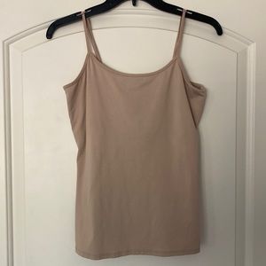 WHBM Beige Scoop Neck Camisole